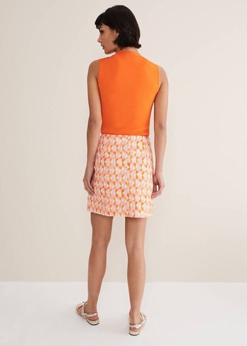 Phase Eight Elysia Geo Skirts Pink/Orange Australia | VY1760485